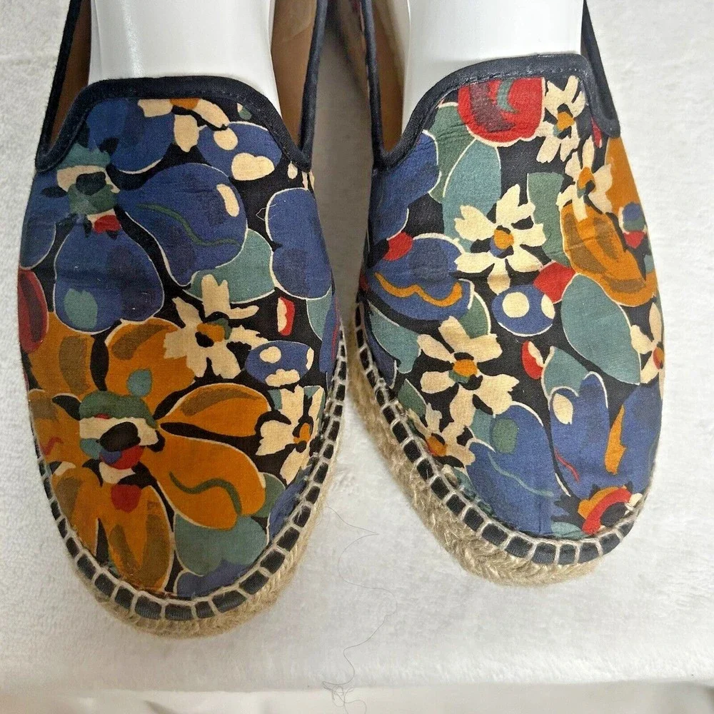 Gaimo Womens Espadrilles Shoes Vibrant Blue Multicolored Floral Size EU 40/ 9.5